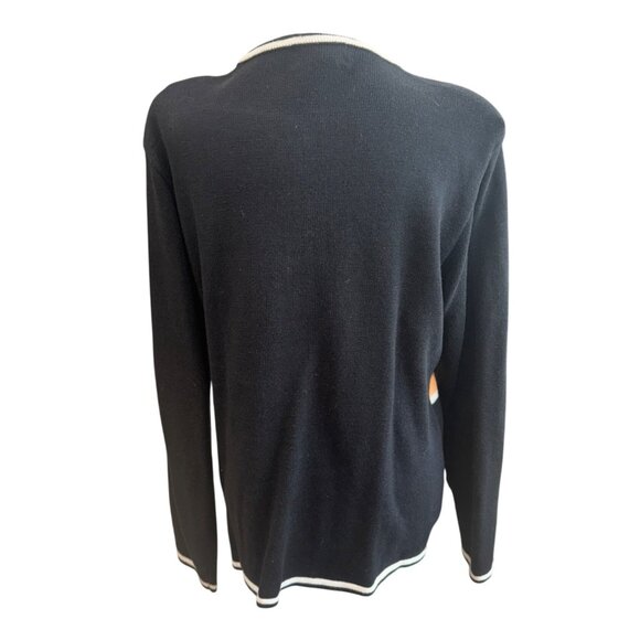 Berek Black Pink Knit Cardigan Multicolor High Heel Shoe Novelty Artsy Sweater - Picture 2 of 9